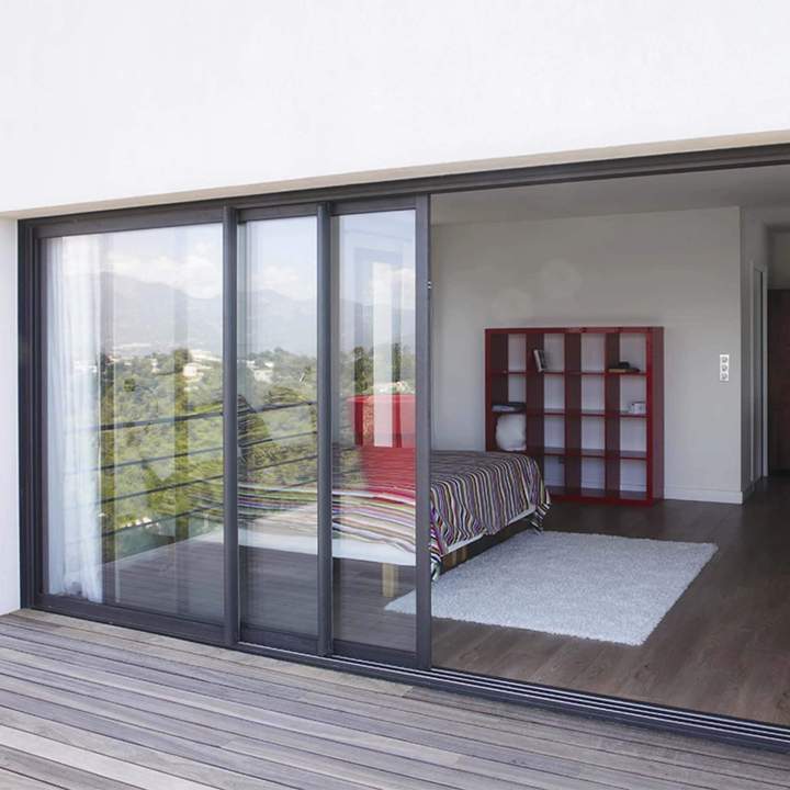 Baie vitree 3 vantaux vue exterieure Borgo